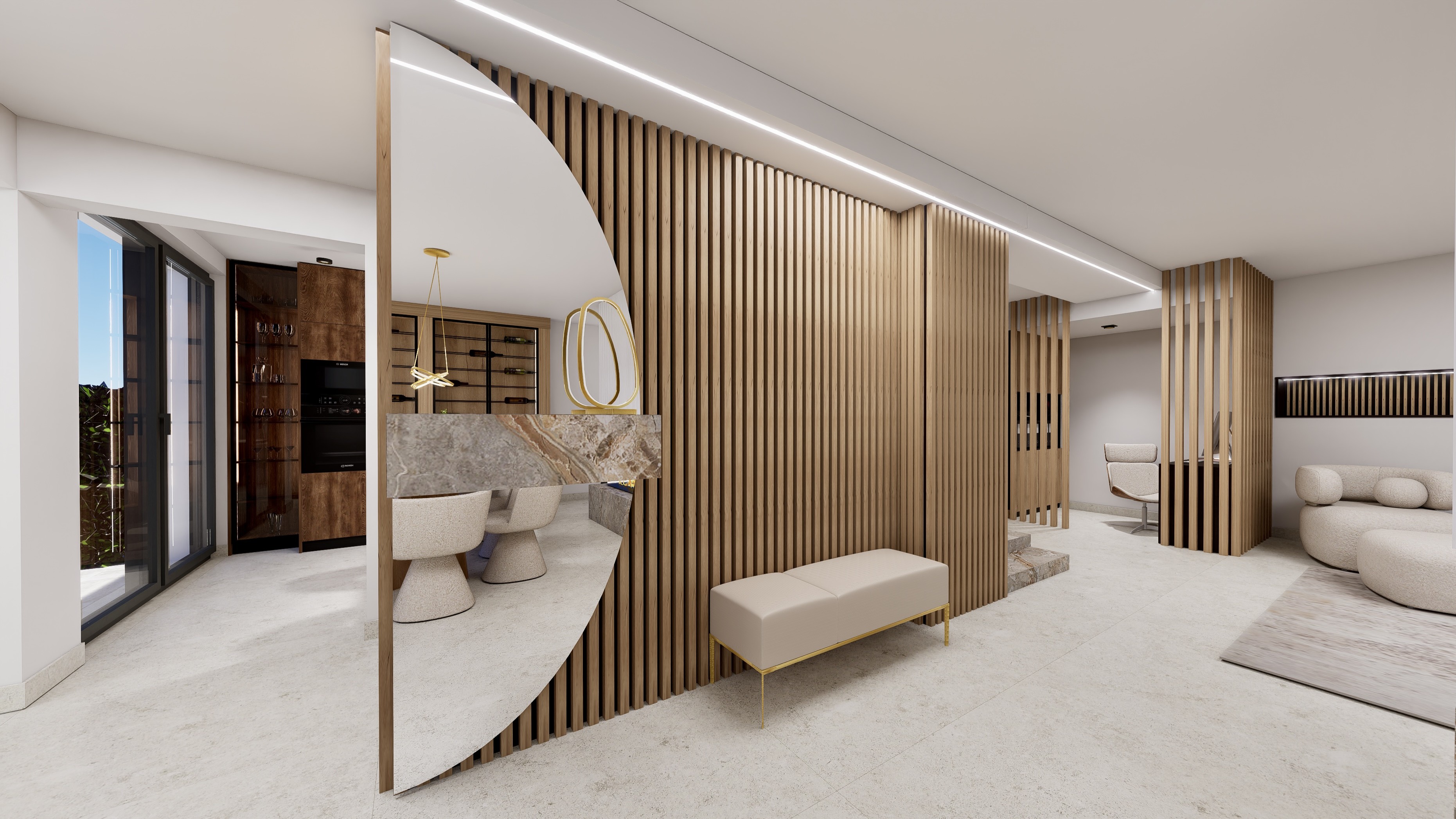 EniVie Interiors — tágas étkezős